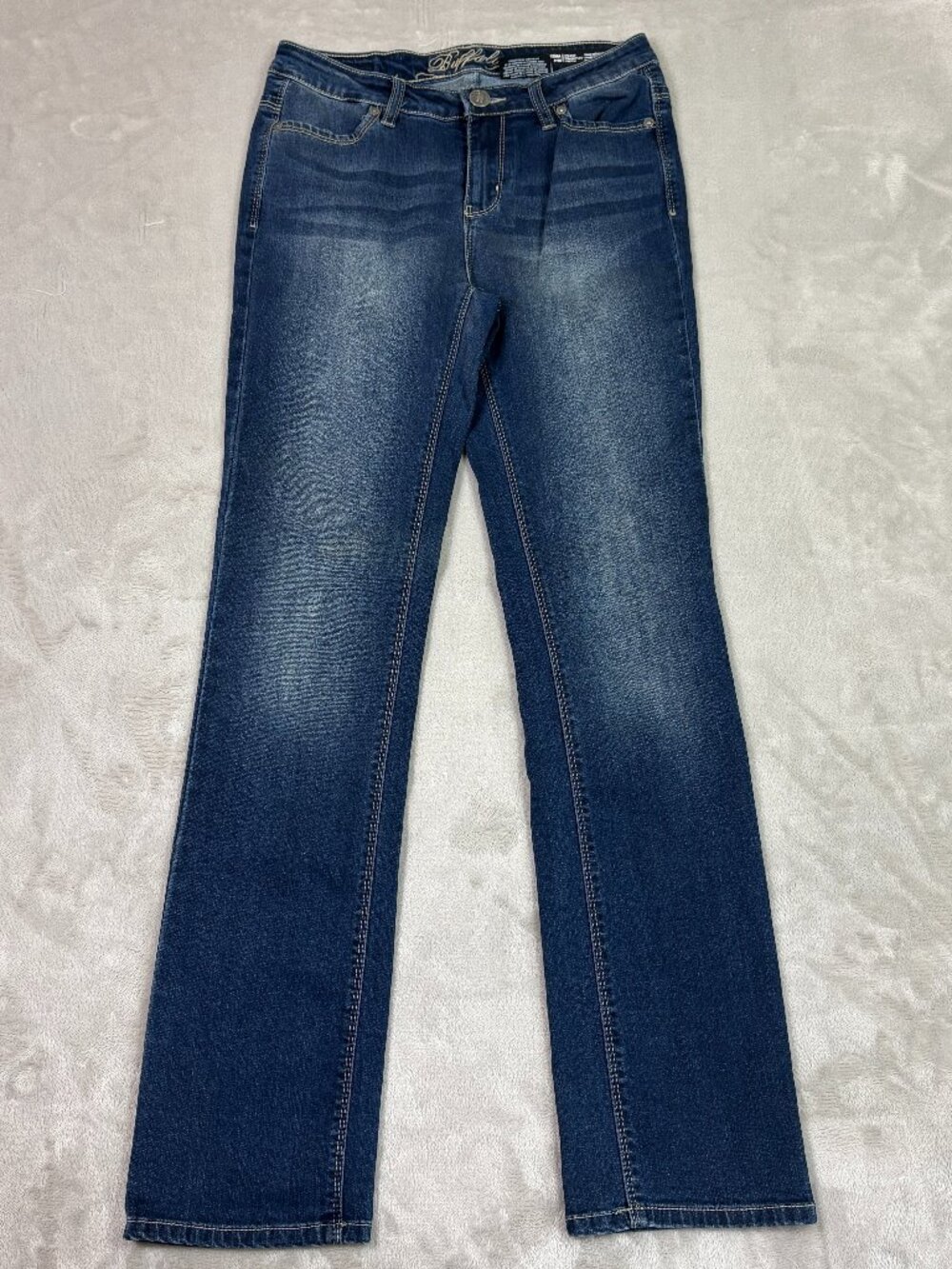 Buffalo David Bitton Jeans Womens 4 Blue Straight Leg Mid Rise Stretch Denim